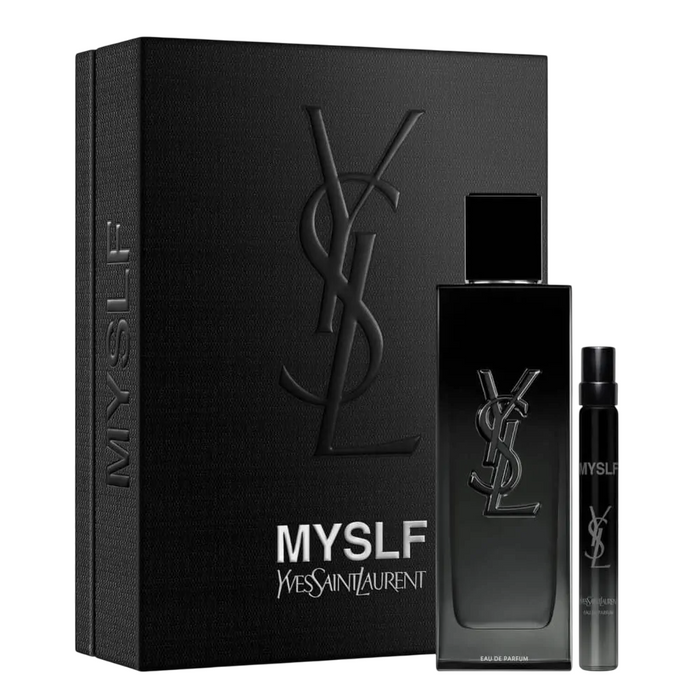 Set Yves Saint Laurent MYSLF, pentru bărbați: apă de parfum reîncărcabilă 100 ml + apă de parfum 10 ml