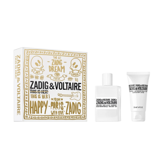 Set apă de parfum Zadig & Voltaire This Is Her, pentru femei: apă de parfum 50 ml + loțiune de corp hidratantă 50 ml