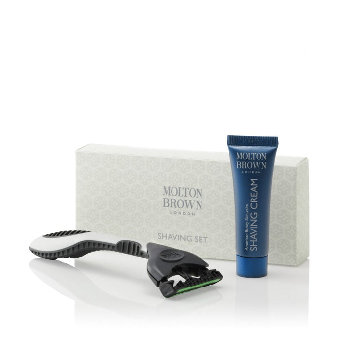 Set de bărbierit Molton Brown Luxury Collection: aparat de ras + cremă de ras, pentru bărbați