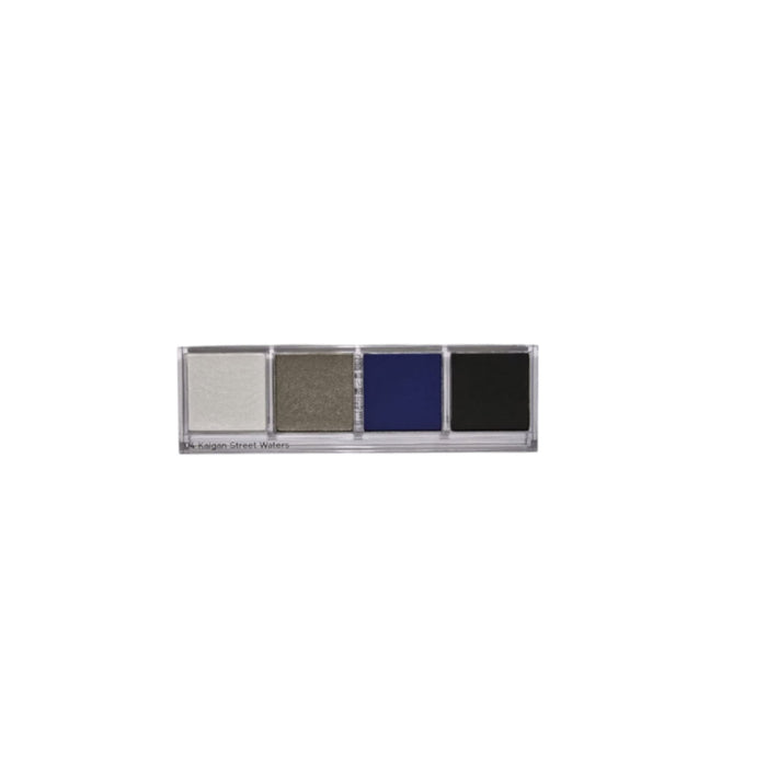 Paletă de farduri de pleoape Shiseido Essentialist, nuanța Nr. 4 Kaigan Street Waters, 4 nuanțe, 5,2 g, tester
