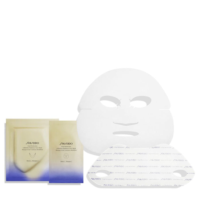 Mască facială Shiseido Vital Perfection LiftDefine Radiance Face Mask, antiîmbătrânire, pentru luminozitate, 12 buc