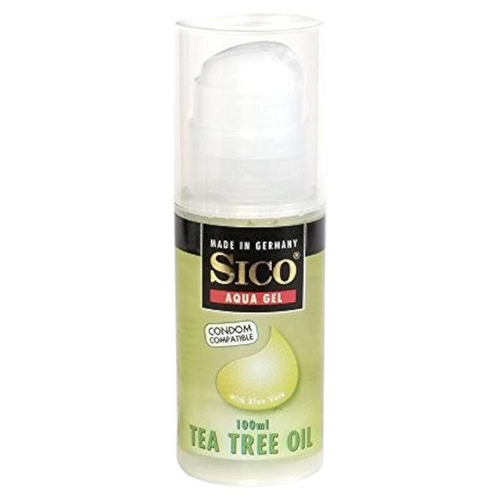 Lubrifiant Sico Aqua-Gel Tea Tree, compatibil cu prezervative, 100 ml, tester