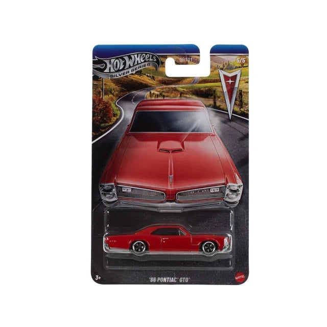 Mașinuță Mattel Hot Wheels Silver Series, '66 Pontiac GTO, scara 1:64