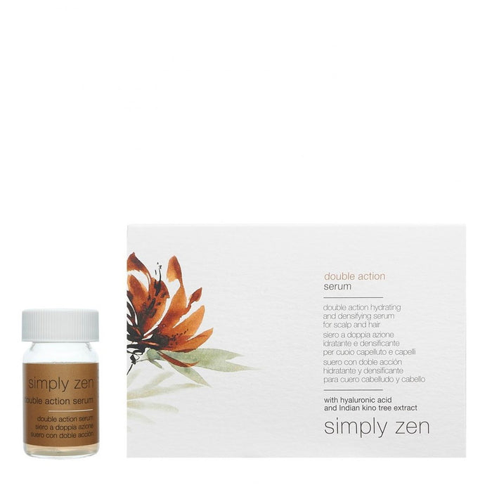 Set serum pentru scalp Simply Zen Double Action, fără clătire, pentru densitate și vitalitate, 12 x 5 ml