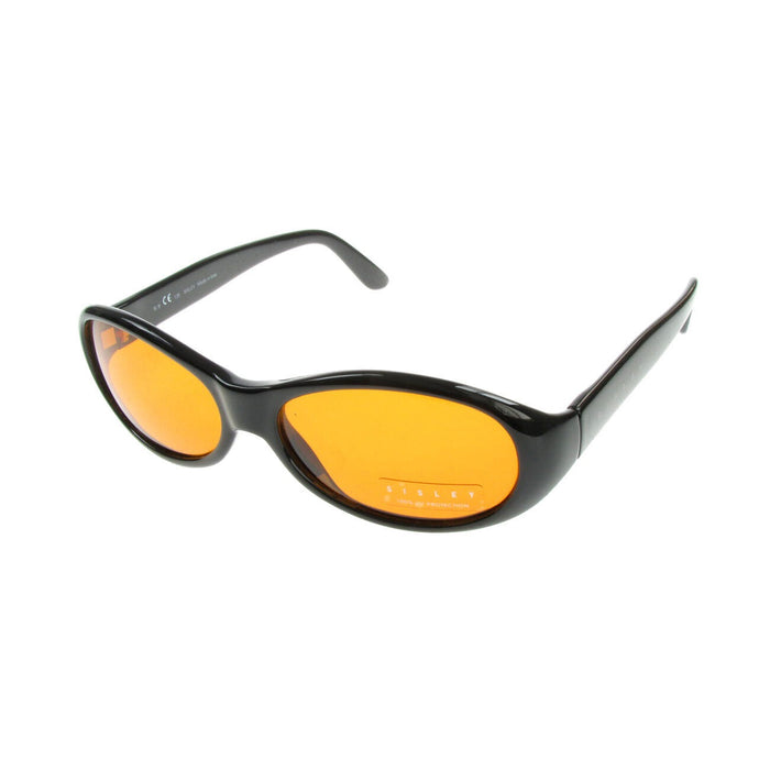 Ochelari de soare Sisley Eyewear & Accessories, ramă neagră, lentile portocalii