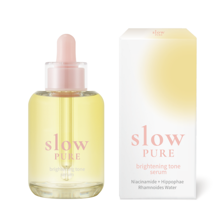 Ser pentru față Slowpure Brightening Tone, iluminator, pentru uniformizarea tenului, de zi și de noapte, 50 ml
