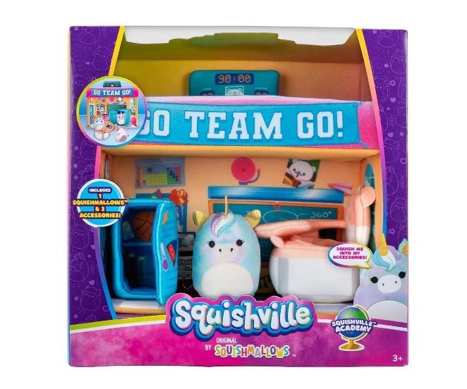 Set de joacă Unknown Squishmallows Squishville Academy, Go Team Go, 3+ ani