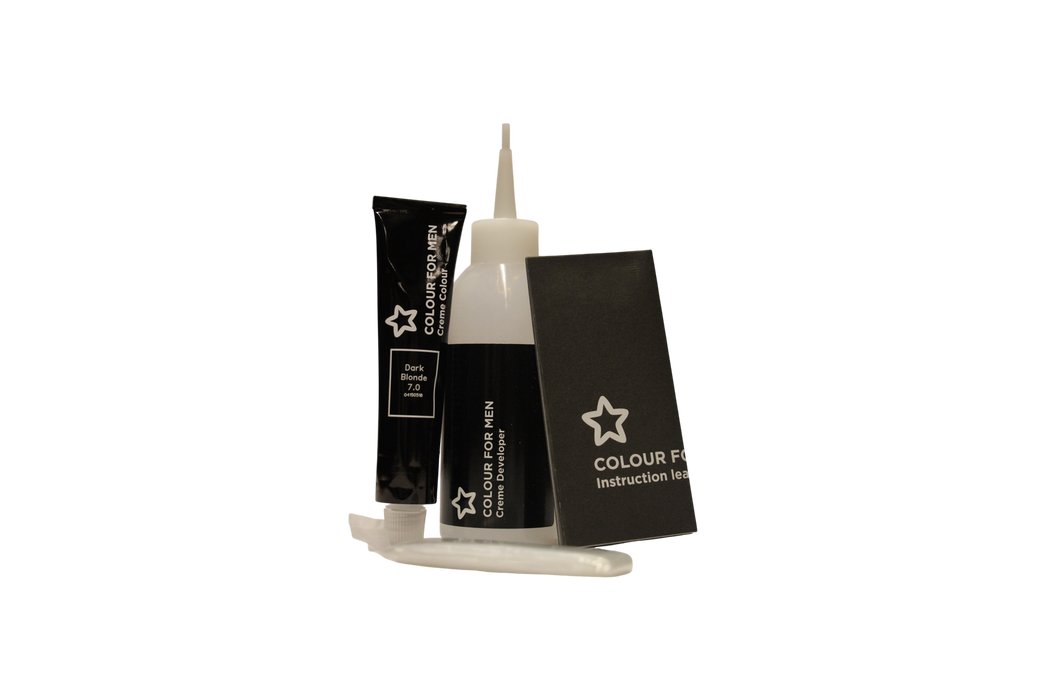 Vopsea de păr semi-permanentă Superdrug Colour For Men, fără amoniac, nuanța 7.0 Dark Blonde, 30 ml, tester