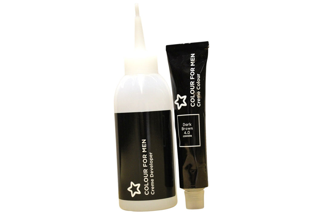Vopsea de păr semi-permanentă Superdrug Colour For Men, nuanța 4.0 Dark Brown, 30 ml, tester