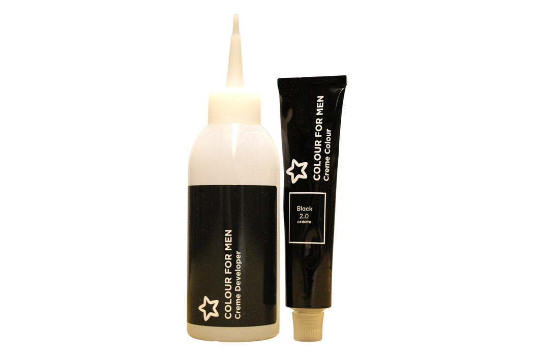 Vopsea de păr semi-permanentă Superdrug Colour For Men, nuanța Black, 30 ml, tester