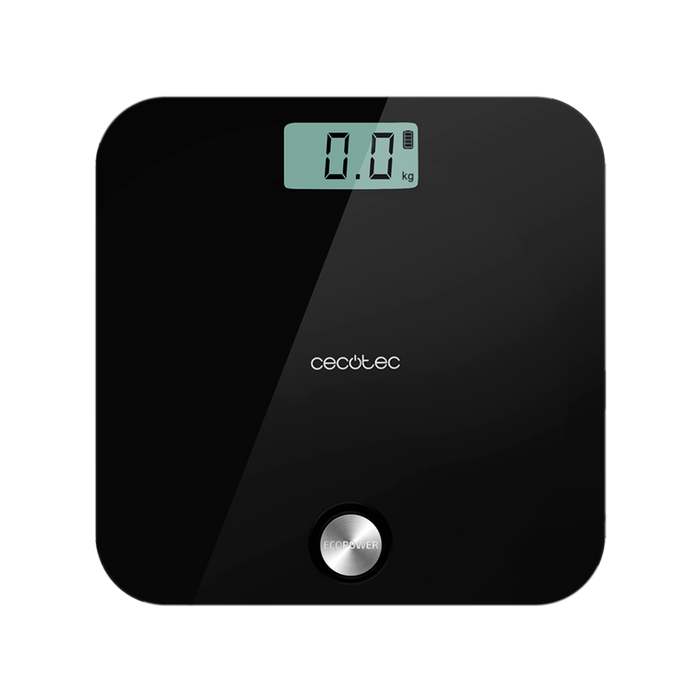 Cântar de baie Cecotec Surface Precision EcoPower 10000 Healthy Black, 8–180 kg, precizie 100 g, fără baterii, negru