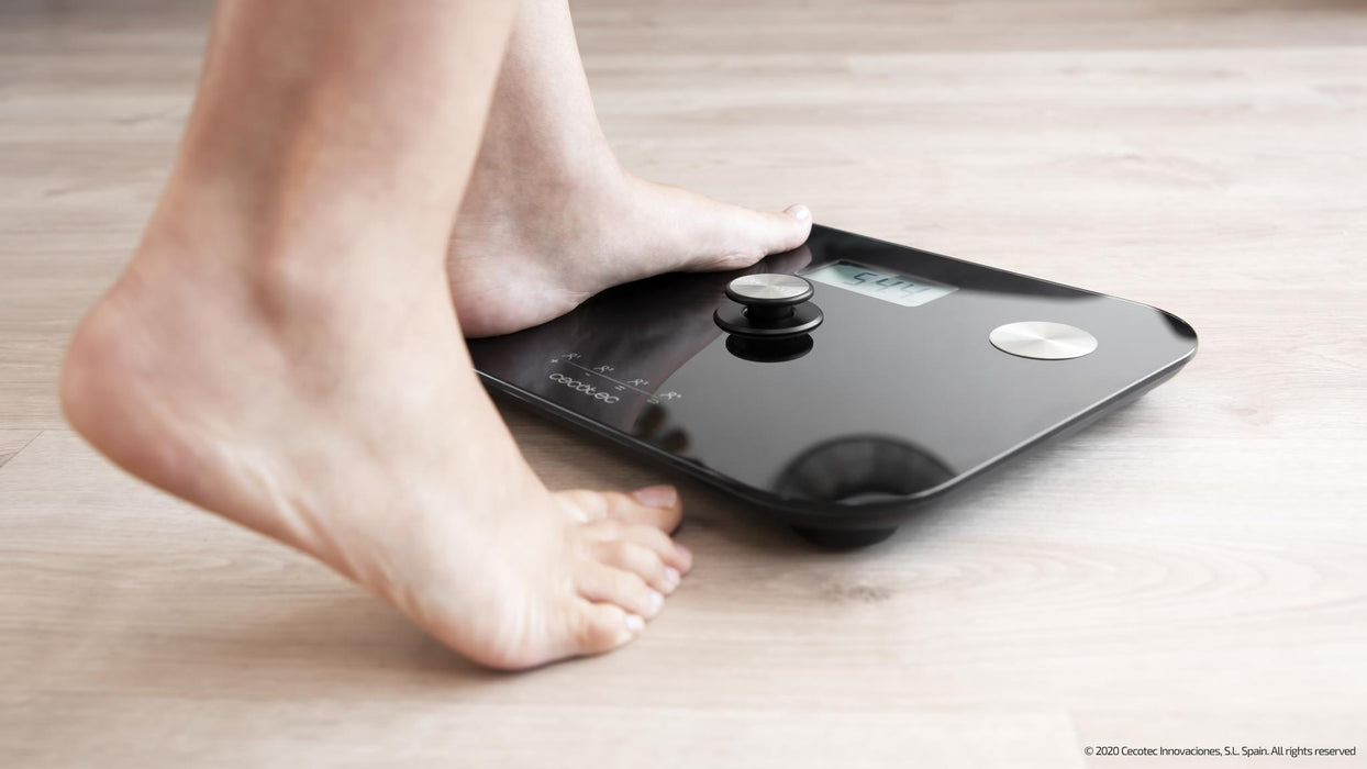 Cântar de baie Cecotec Surface Precision EcoPower 10100 Full Healthy Black, 180 kg, bioimpedanță, 31 × 31 cm