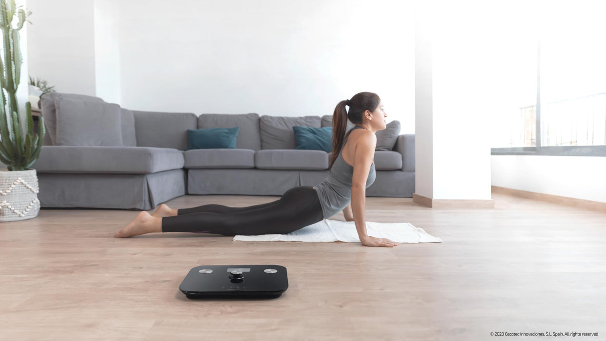 Cântar de baie Cecotec Surface Precision EcoPower 10100 Full Healthy Black, 180 kg, bioimpedanță, 31 × 31 cm