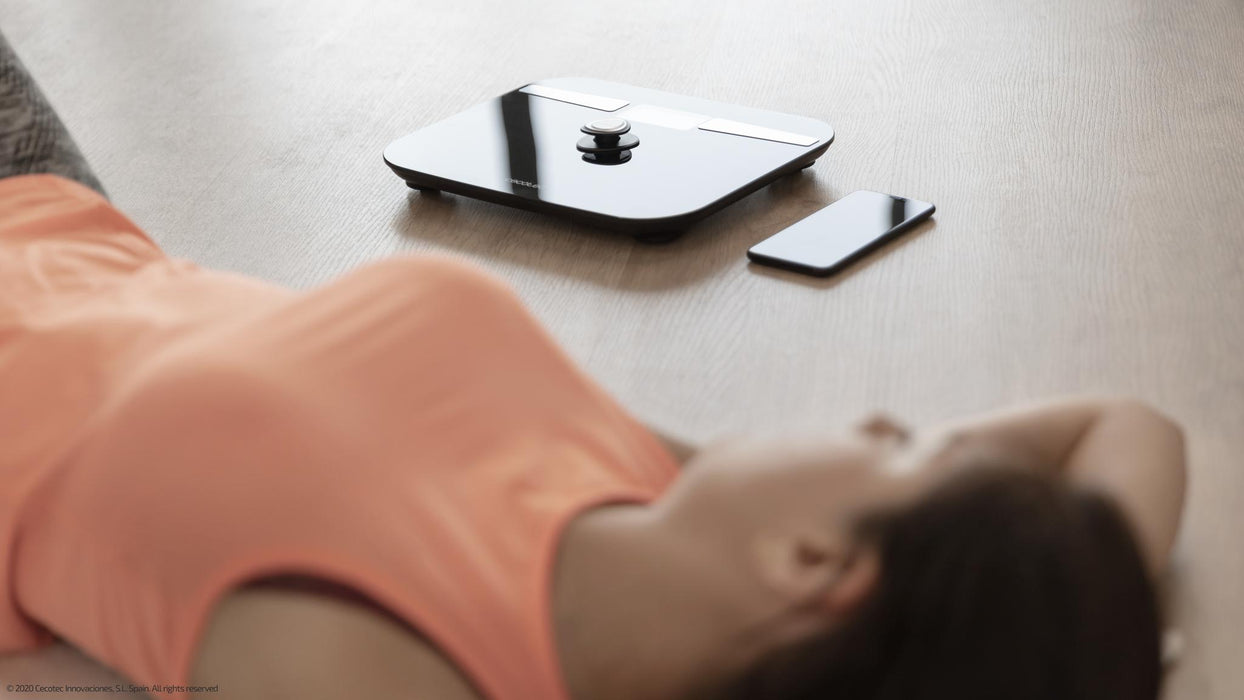 Cântar de baie inteligent Cecotec Surface Precision EcoPower 10200 Smart Healthy Black, 180 kg, Bluetooth, analiză corporală