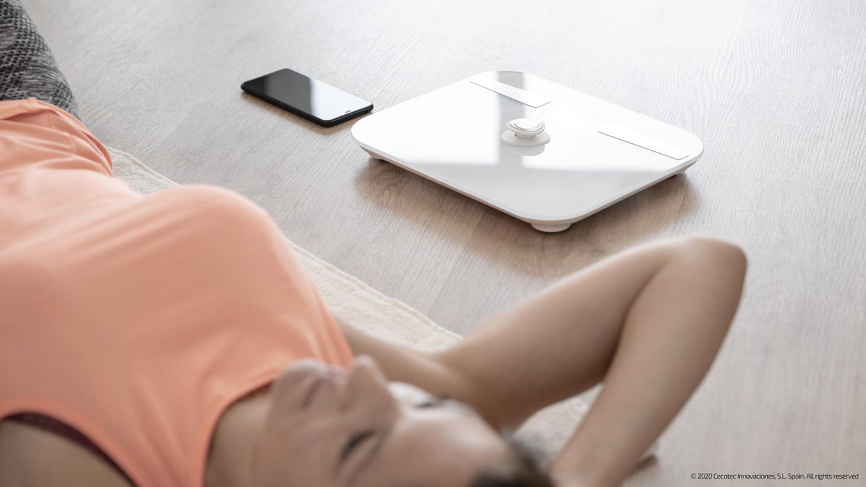 Cântar de baie inteligent Cecotec Surface Precision EcoPower 10200 Smart Healthy White, 8–180 kg, precizie 100 g, Bluetooth