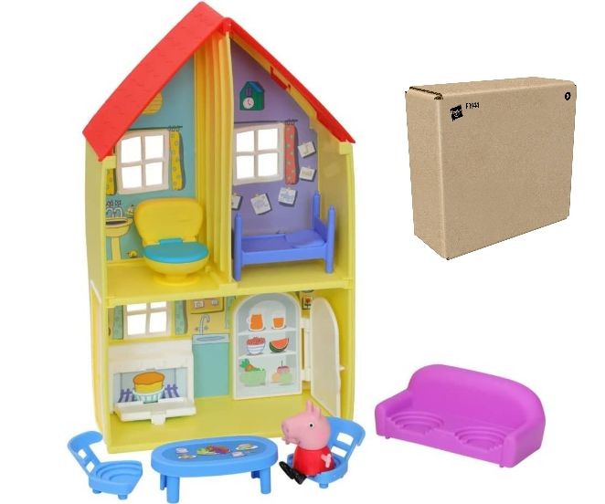 Casă de joacă Hasbro Peppa Pig Family House, 7 piese