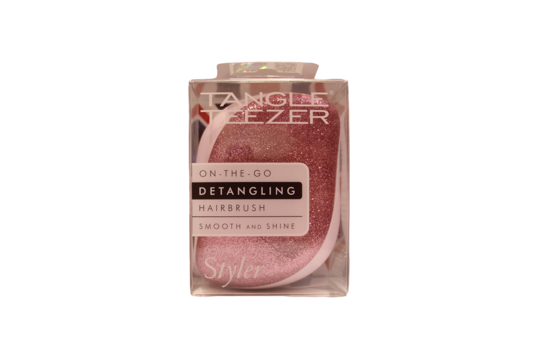 Perie de păr Tangle Teezer Compact Styler, pentru descurcare, cu capac de protecție