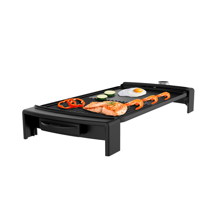 Grătar electric Cecotec Tasty&Grill 2500 BlackWater MixGrill, 2150 W, suprafață 45 × 25 cm, 25,5 × 63 × 9,5 cm