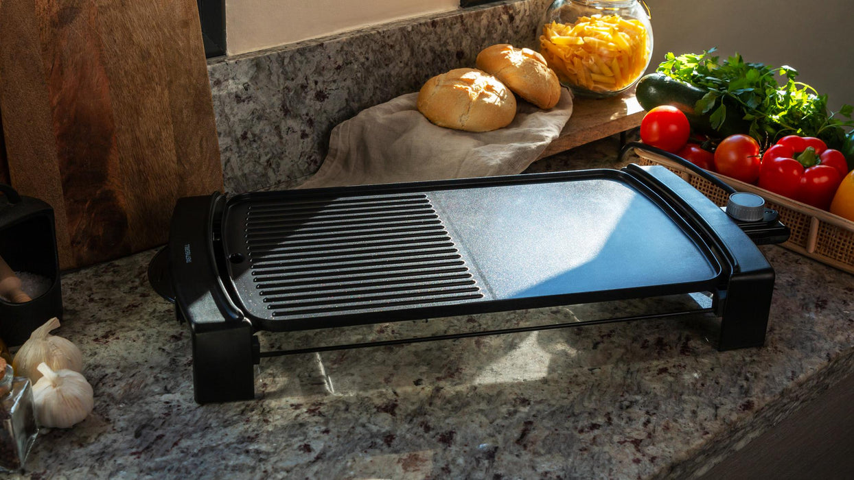 Grătar electric Cecotec Tasty&Grill 2500 BlackWater MixGrill, 2150 W, suprafață 45 × 25 cm, 25,5 × 63 × 9,5 cm