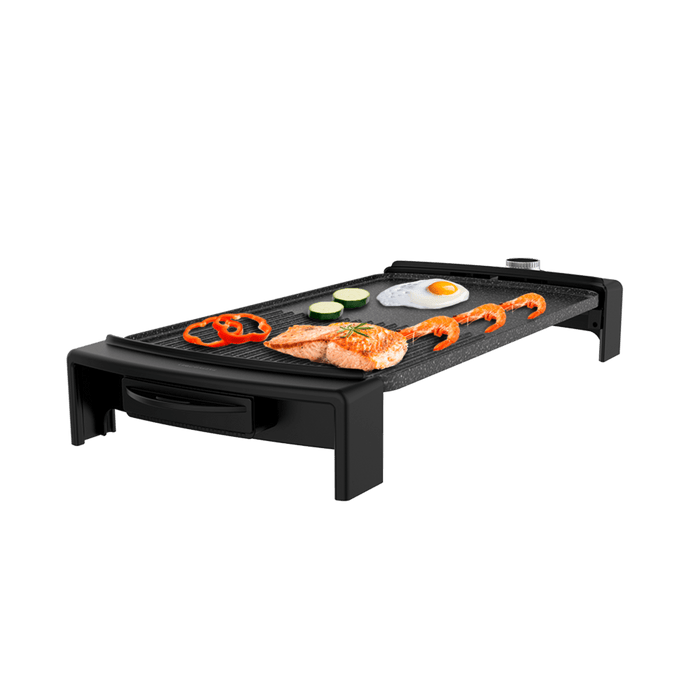 Grătar electric Cecotec Tasty&Grill 2500 RockWater MixGrill, 2150 W, suprafață 45 × 25 cm, oțel