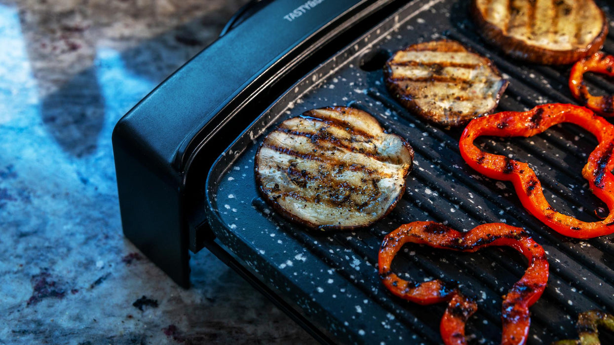 Grătar electric Cecotec Tasty&Grill 2500 RockWater MixGrill, 2150 W, suprafață 45 × 25 cm, oțel