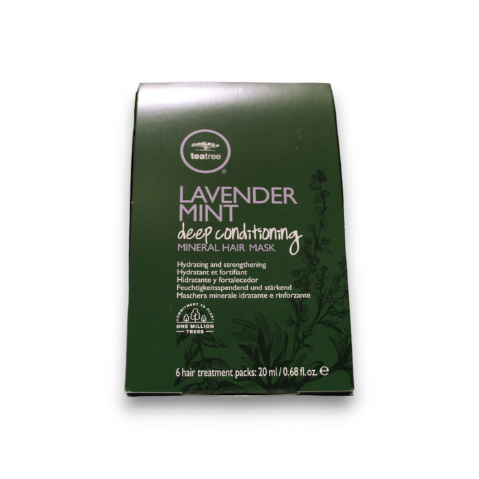 Set mască de păr Tea Tree by Paul Mitchell Lavender Mint Deep Conditioning, hidratantă și întăritoare, fără parabeni, 6 x 20 ml