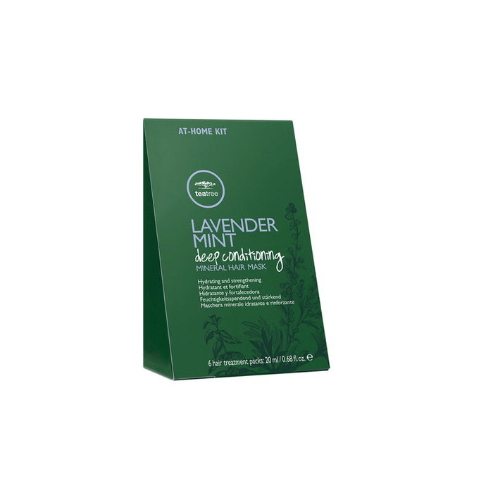 Set mască de păr Tea Tree by Paul Mitchell Lavender Mint Deep Conditioning, hidratantă și întăritoare, fără parabeni, 6 x 20 ml