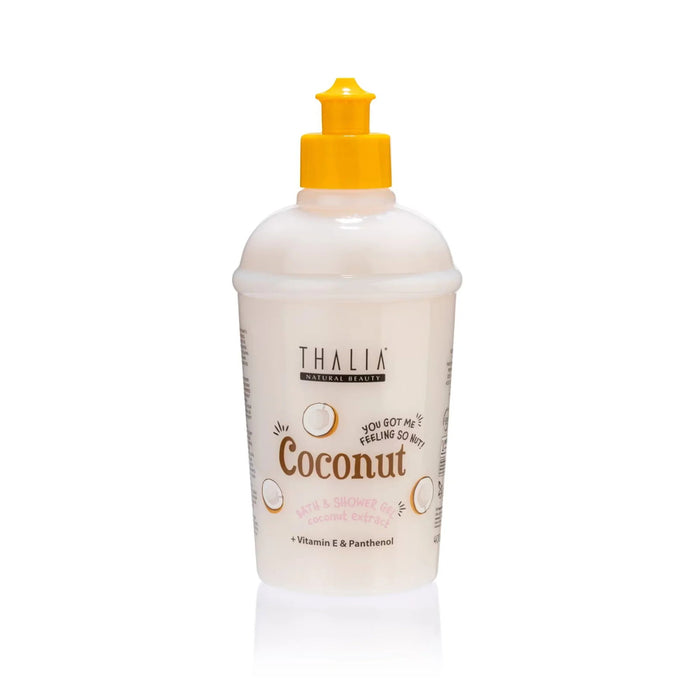 Gel de duș Thalia Natural Beauty Coconut, hidratant și calmant, pentru toate tipurile de piele, 400 ml