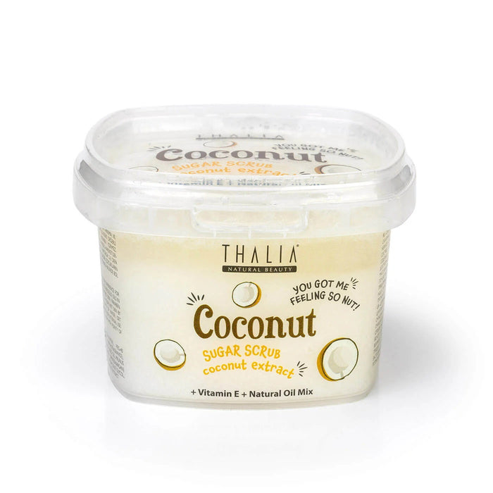 Exfoliant pentru corp Thalia Natural Beauty Coconut, cu efect de netezire, 300 ml