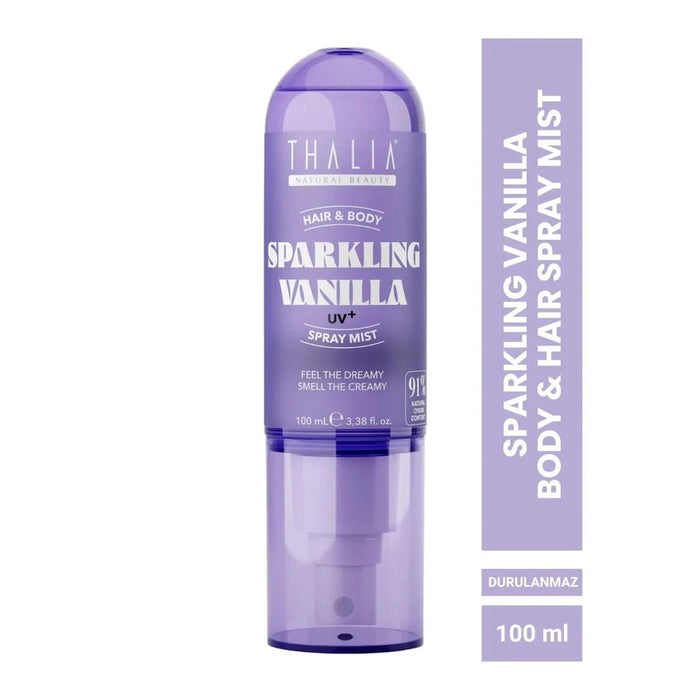 Spray parfumat Thalia Natural Beauty Sparkling Vanilla UV+, pentru corp și păr, pentru femei, 100 ml