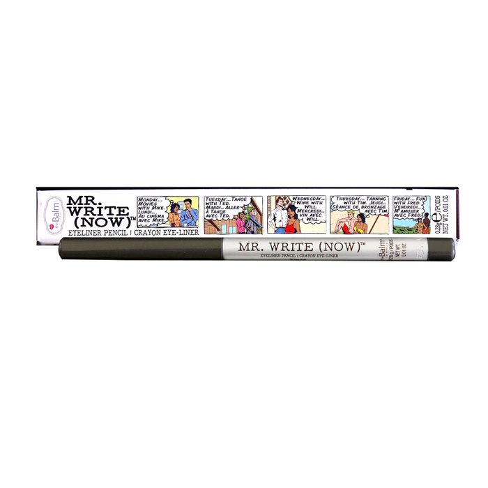Creion eyeliner gel The Balm Mr.Write(Now), precizie, nuanța Vince Charcoal Gri Închis, 0,28 g
