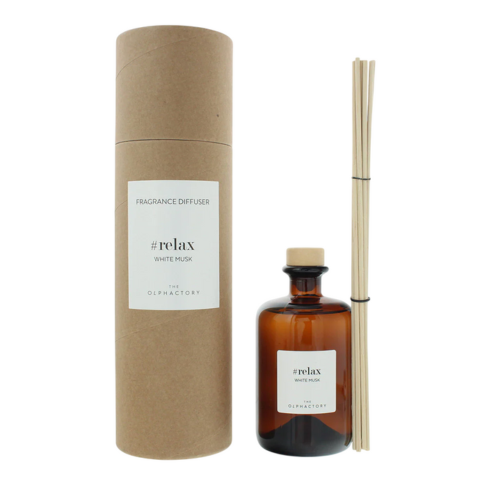 Difuzor de aromă cu bețișoare The Olphactory Relax White Musk, 500 ml