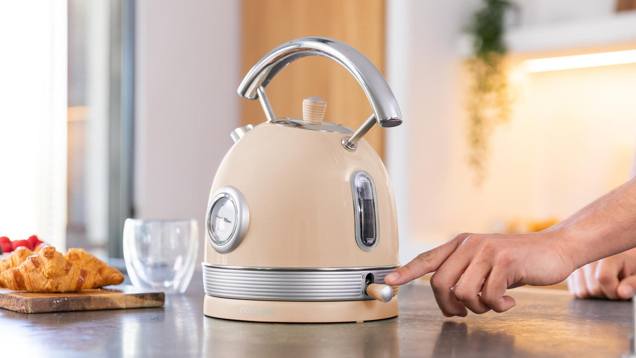 Fierbător electric Cecotec Thermosense 420 Vintage Light Beige, 1,8 l, 2200 W, bej