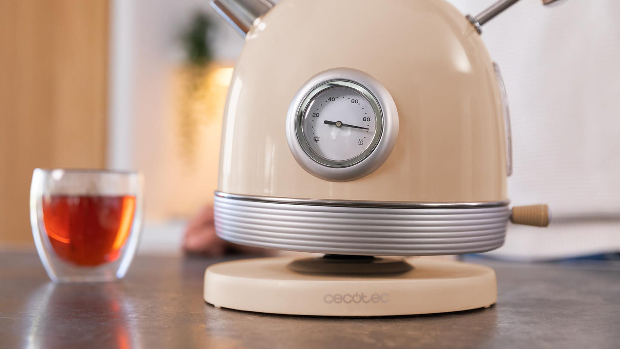 Fierbător electric Cecotec Thermosense 420 Vintage Light Beige, 1,8 l, 2200 W, bej