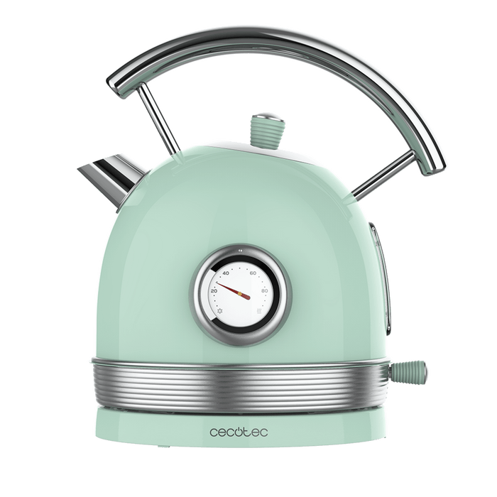 Fierbător electric Cecotec Thermosense 420 Vintage Light Green, 1,8 l, 2200 W, verde deschis