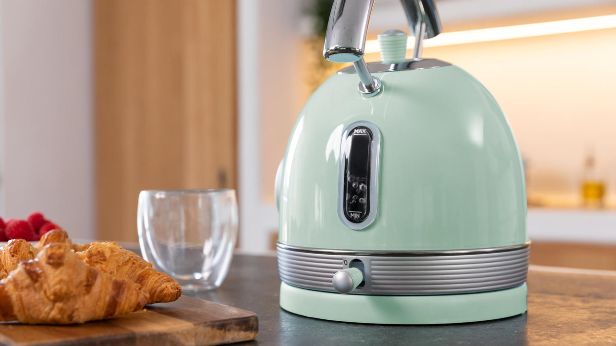 Fierbător electric Cecotec Thermosense 420 Vintage Light Green, 1,8 l, 2200 W, verde deschis