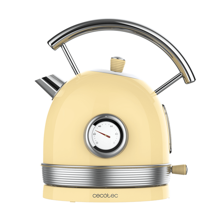 Fierbător electric Cecotec Thermosense 420 Vintage Light Yellow, 1,8 l, 2200 W, galben deschis
