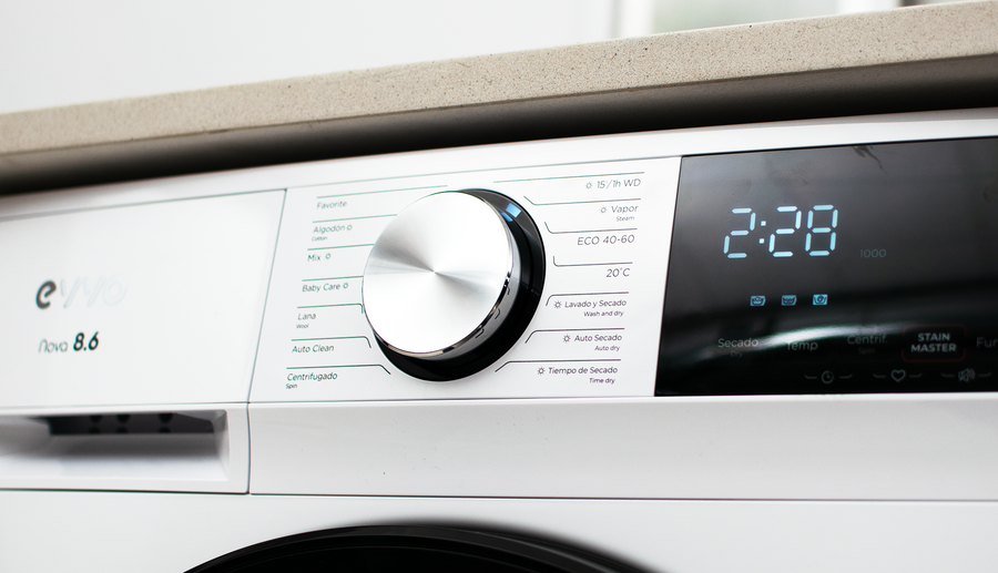 Mașină de spălat cu uscător Cecotec EVVO Nova 8/6, 8 kg spălare, 6 kg uscare, 1350 rpm, 14 programe