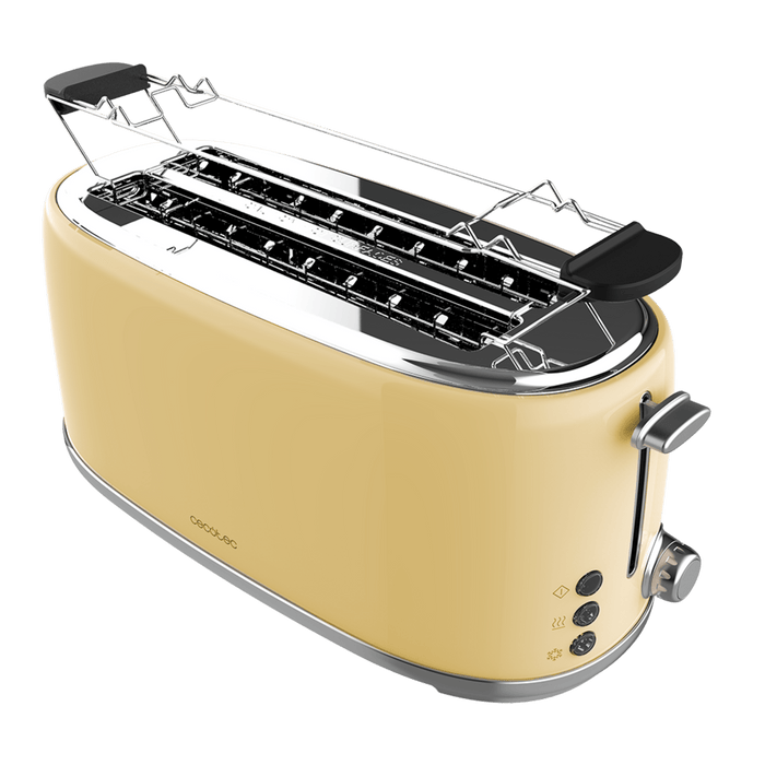 Prăjitor de pâine vertical Cecotec Toast&Taste 1600 Retro Double Beige, 1630 W, 4 felii, 6 trepte, bej