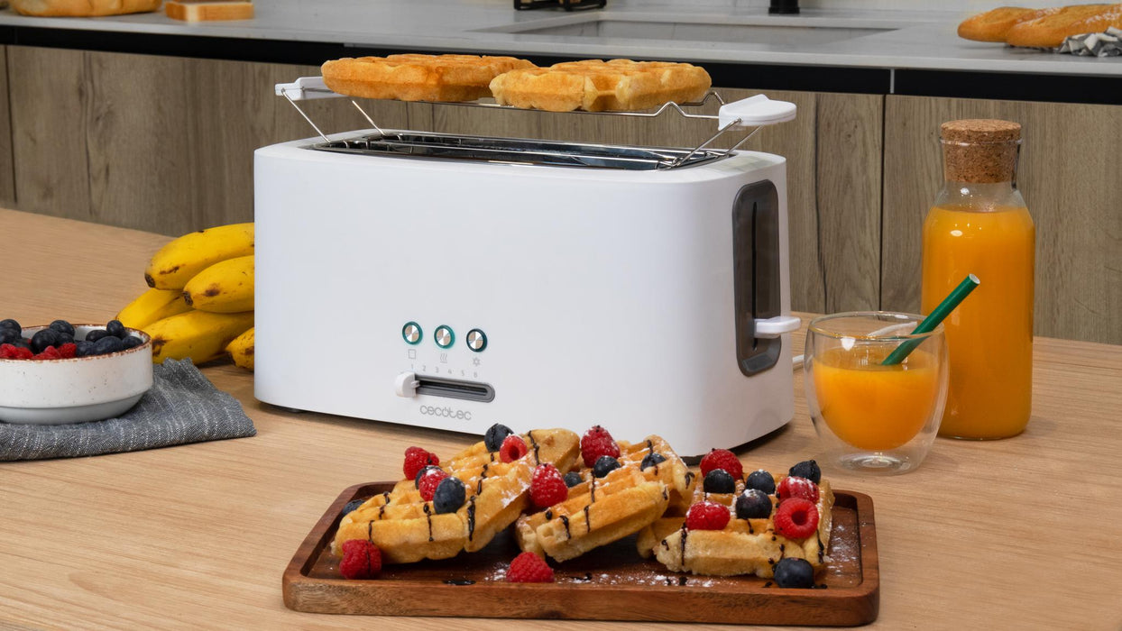 Prăjitor de pâine Cecotec Toast&Taste 16000 Extra White, 1630 W, 4 felii, 6 trepte, alb