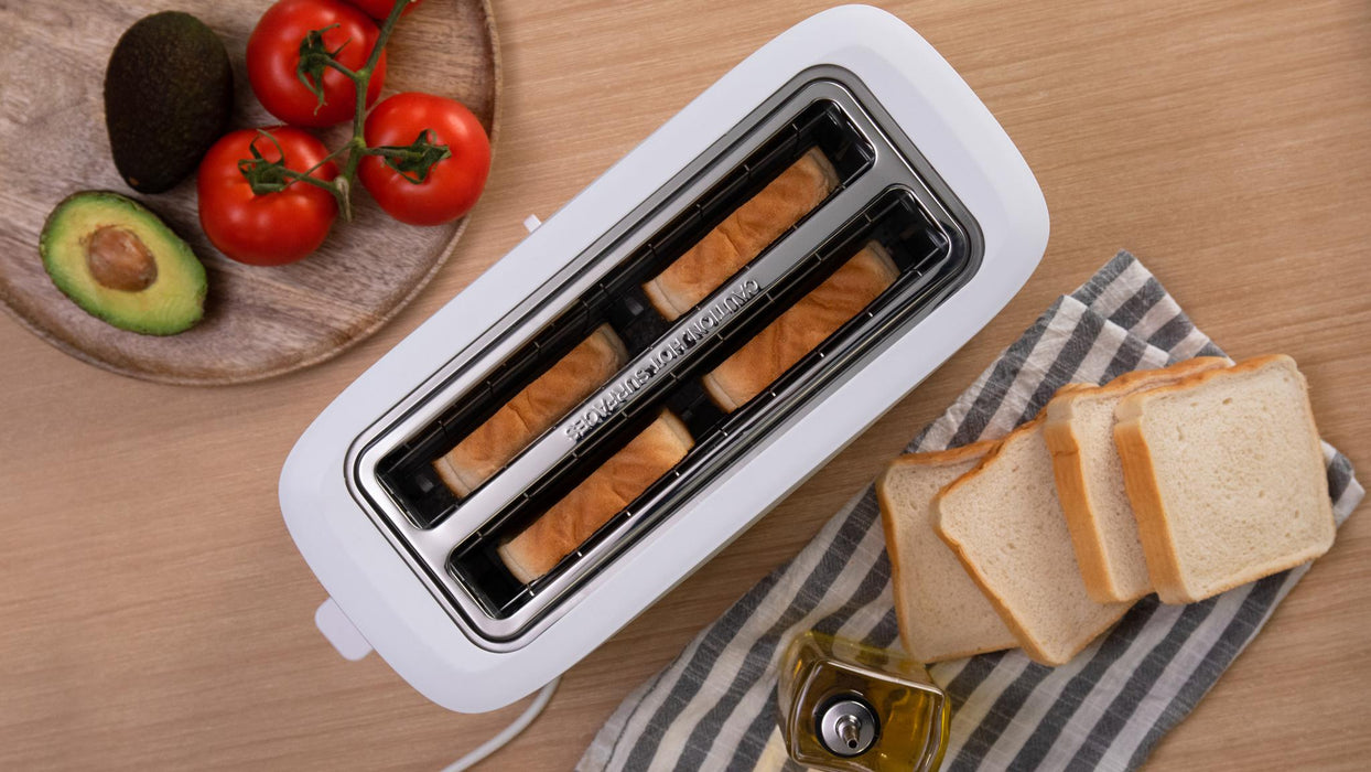 Prăjitor de pâine Cecotec Toast&Taste 16000 Extra White, 1630 W, 4 felii, 6 trepte, alb