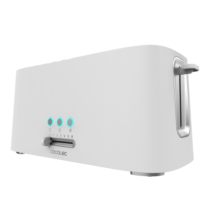 Prăjitor de pâine Cecotec Toast&Taste 16000 Extra White, 1630 W, 4 felii, 6 trepte, alb