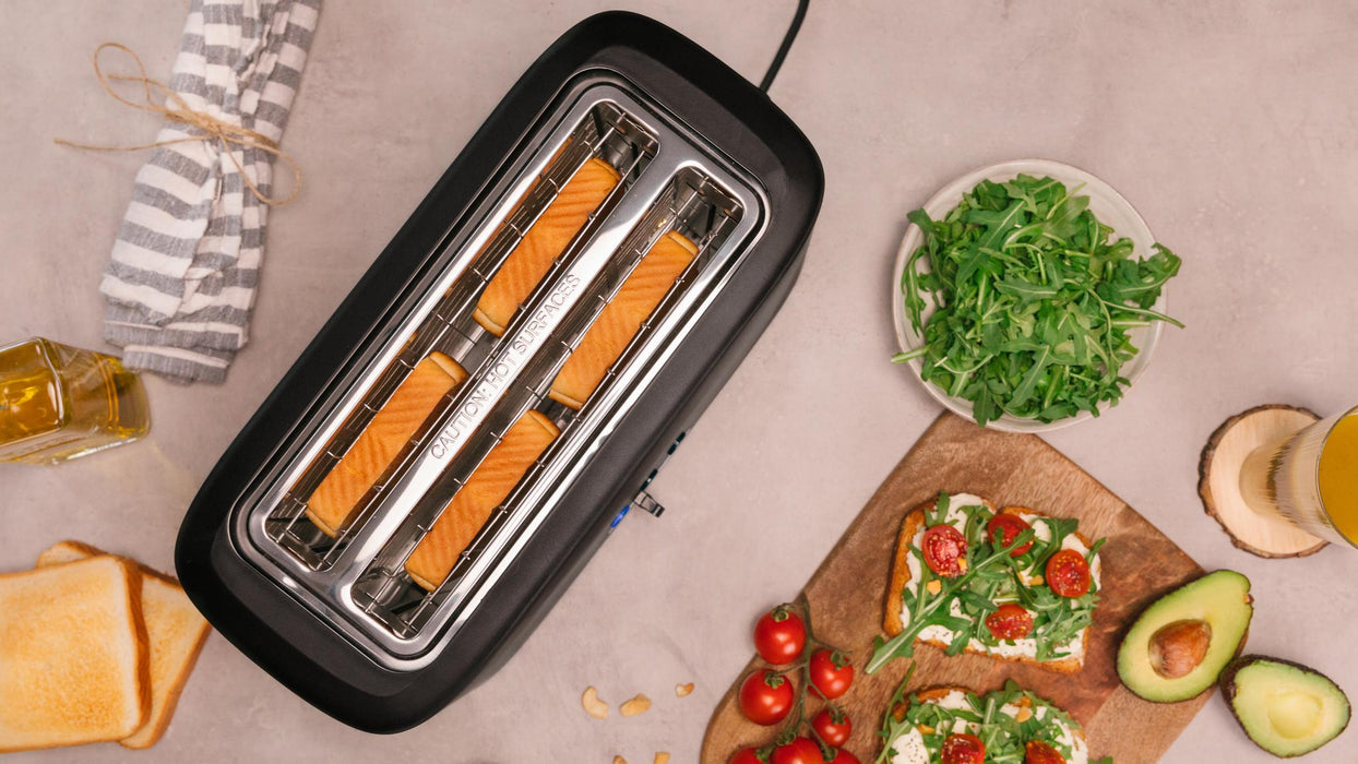 Prăjitor de pâine vertical Cecotec Toast&Taste 16000 Extra, 1630 W, 4 felii, 6 niveluri, negru