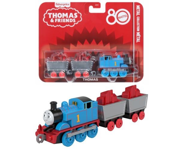 Locomotivă metalică Mattel Thomas & Friends, Thomas, ediția 80th Anniversary, 3+ ani