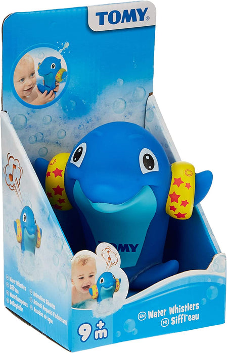 Jucărie de baie Tomy Toomies Water Whistlers, delfin, de la 9 luni