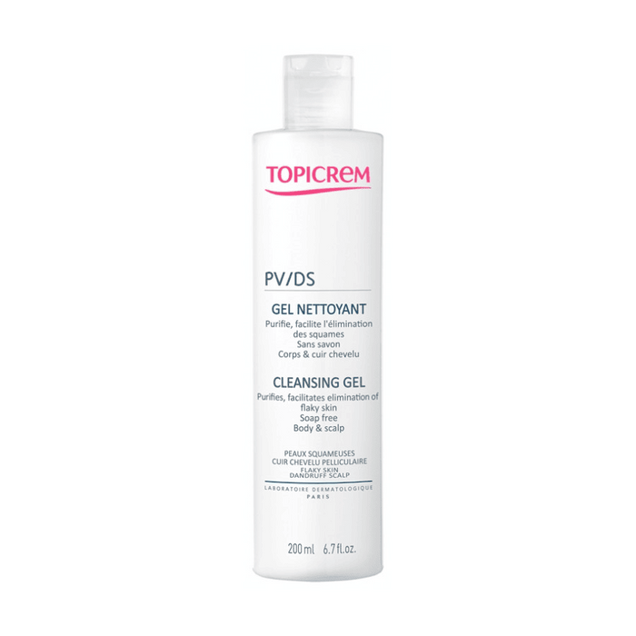 Gel de curățare Topicrem PV/DS, pentru piele sensibilă, corp și scalp, 200 ml