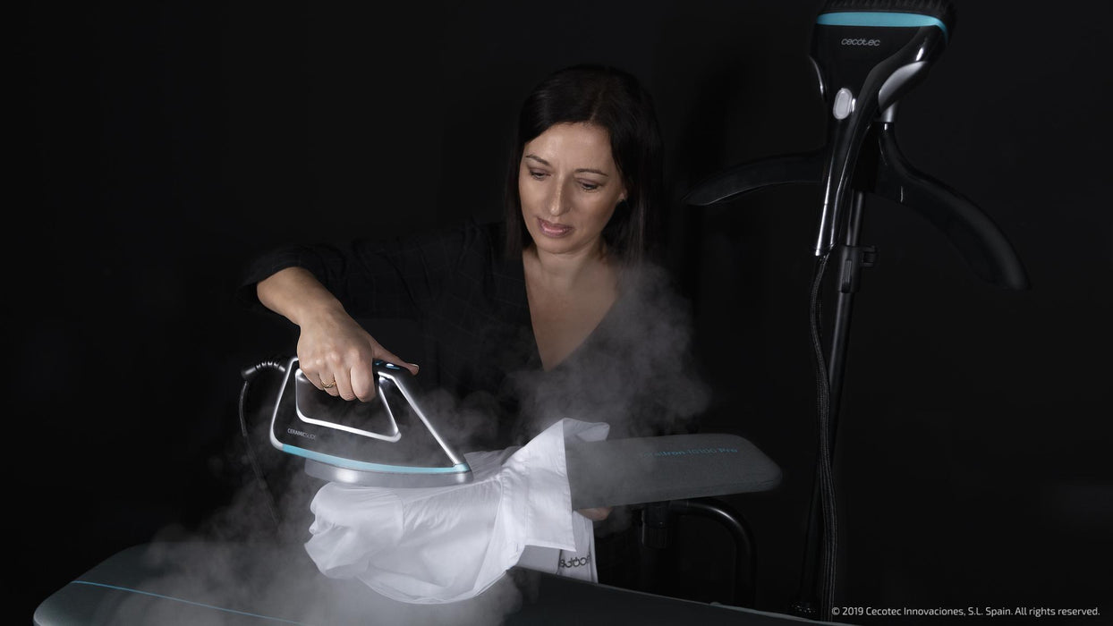 Stație de călcat profesională Cecotec Total Iron 7000 SteamPro, rezervor 2,8 l, presiune 5 bar, abur 220 g/min