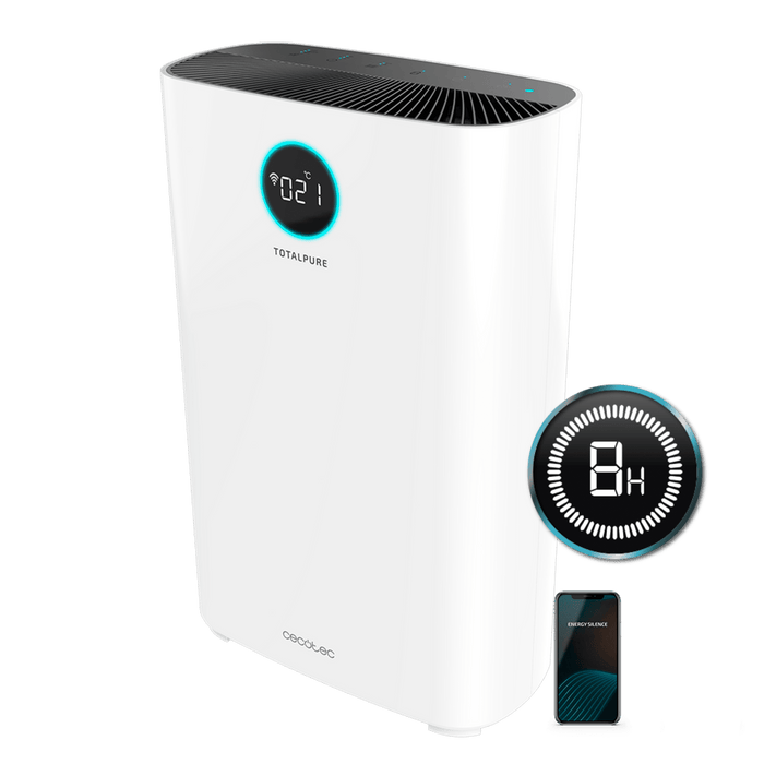 Purificator de aer Cecotec TotalPure 5000 Connected, CADR 400 m³/h, acoperire 130 m³, 30 W