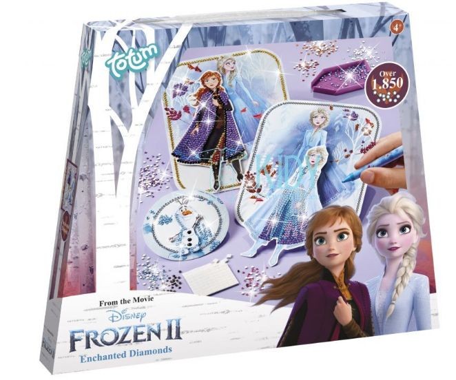 Set creativ Totum Disney Frozen II Enchanted Diamonds, peste 1.850 de diamante, 4+ ani