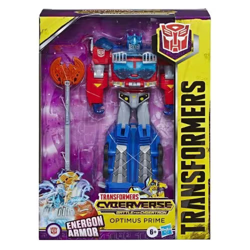 Figurină de acțiune Hasbro Transformers Cyberverse, Optimus Prime Energon Armor, 6+ ani